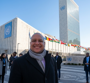 Víctor Baute en la Sede de la ONU